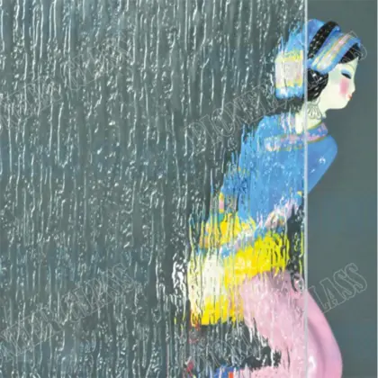 Patterned glass-- Rain flower print