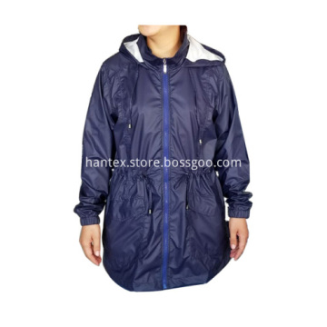 Fashion PU Raincoat Jacket for women