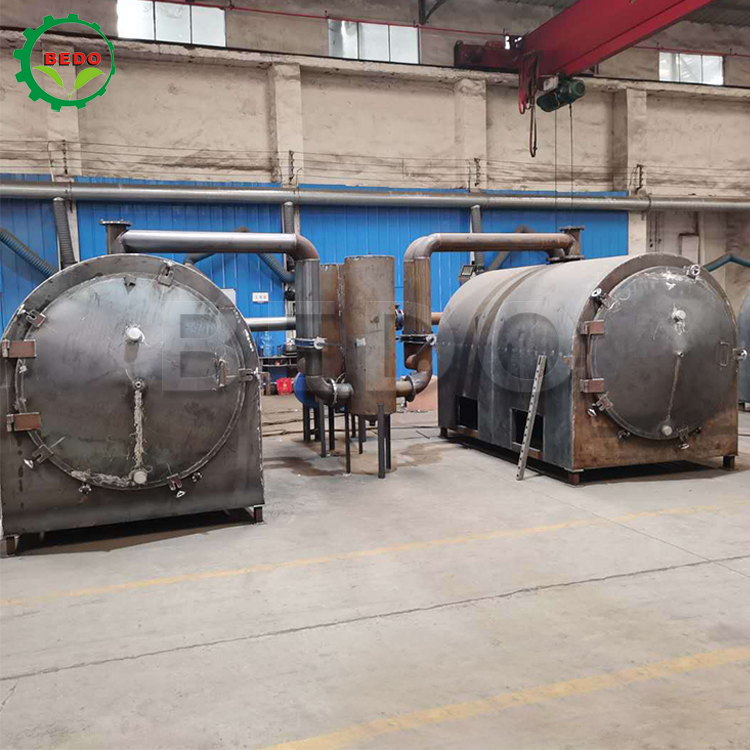 Carbon Fibre Biomass Horizontal Carbonization Furnace for Smokeless Wood Charcoal Production - Price