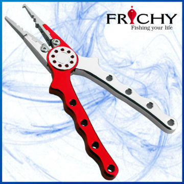 FPB06S RED AND SILVER Fishing Pliers Aluminium Hook Remover Tools