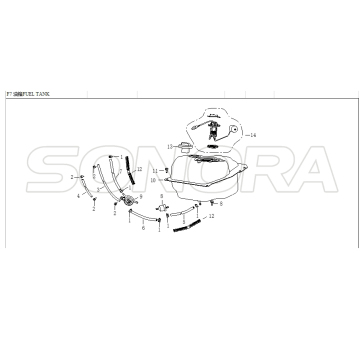 FUEL TANK For LONGJIA LJ125T 8M Spare Part Top Quality