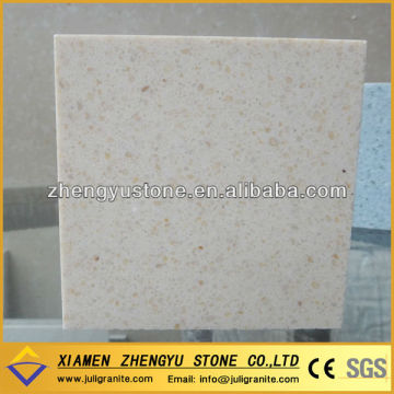 High quality artificial cream quartz stone for kitchen floor tile