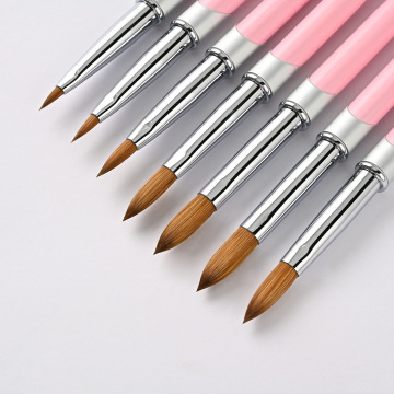 Top de qualité 100% brosse à ongles acrylique kolinsky pure