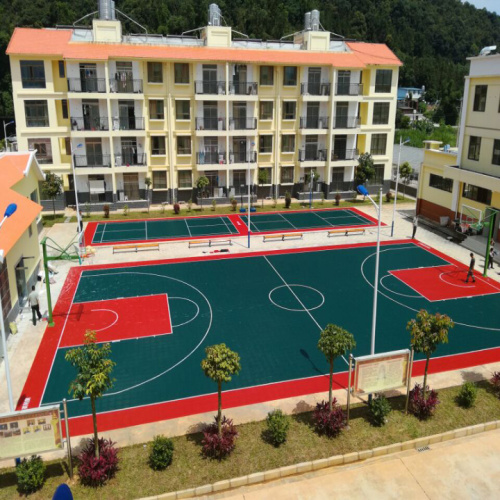 Lantai Olahraga Lapangan Outdoor Basketball PP Court