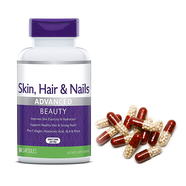 Private Label Vegan Hair Vitamins Capsules Formulated With Biotin Amino Acids Vitamin Capsules Support Hair Growth