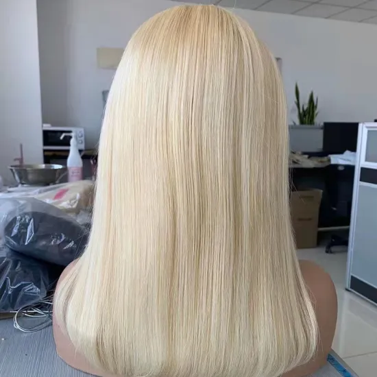 Cheap Lace Front 613 Honey Blonde Bob Wig,Short Hd Full Lace Human Hair Wig,613 transparent Curly Human Hair Lace Front Wig