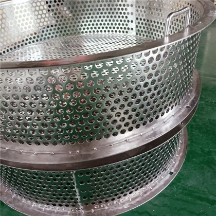 BTOSLOT Stainless Steel Perforated Filter Baskets for Steamed Zongzi Rice Dumplings