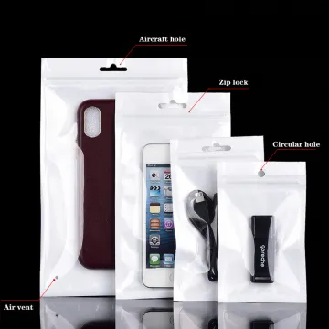 Custom Logo Printing Glossy Plastic Ziplock Bags for Phone Accessories Packaging