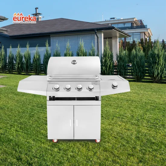 Camping Gas Grill Portable Gas Grill Automatic Barbecue Grill with 4 Burners