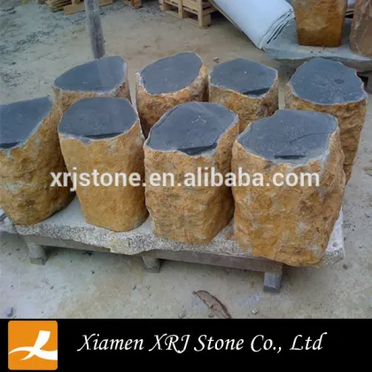 artificial black basalt stone flooring outside stone floor