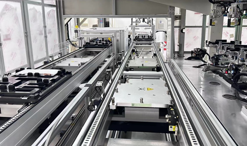 Pallet Handling System in Industrial Automated Production Line