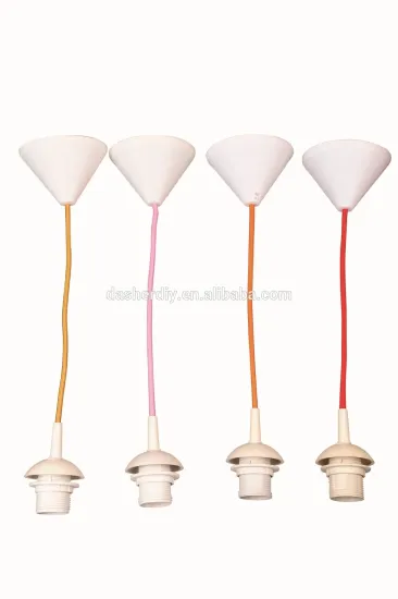 E27 VDE CE SAA plastic pendant lamp shade / plastic pendant lighting wiht fabric cable