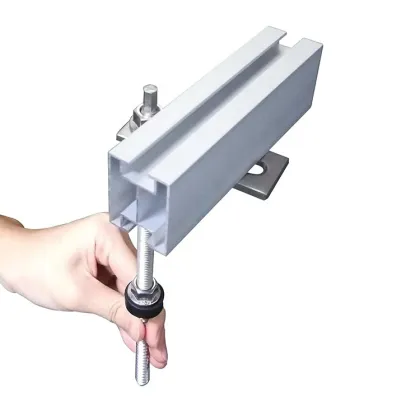 L Foot Holder Solar Hanger Bolt for Corrugated Metal Roofs