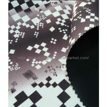 Printed stretch waterproof and breathable bonded TPU fabric