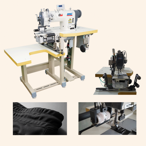 Máquina de coser de doble aguja Cintura elástica Costura