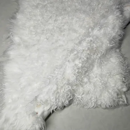 Factory price genuine 55x110cm baby kalgan lamb fur skin plate