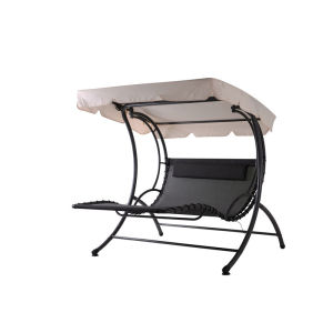 Steel textilene swing chair with canopy