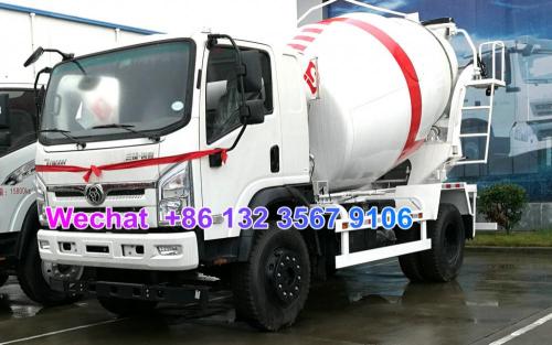 Tri-Ring 2CBM 3CBM 4CBM 5CBM 6CBM 4x2 Cement Concrete Mixer Truck for South America