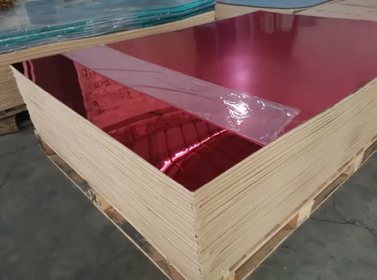 2016 China supply rose red cast /extruded perpex acrylic mirror sheet