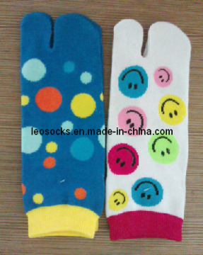 Lady Two Toe Cotton Socks