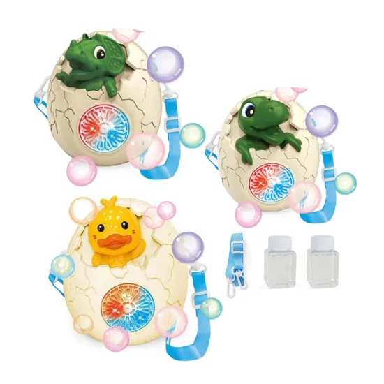 2024 Newest Dinosaur Bubble Machine: Electric Soap Bubble Blower Toy with Light and Music