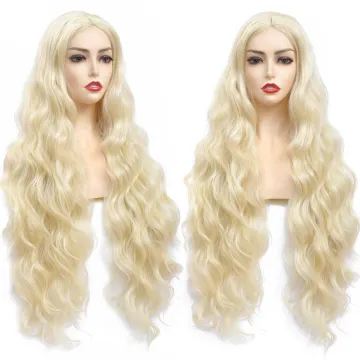 X-TRESS Long Body Wave Beautiful Ombre Colored Synthetic Hair Wigs For Women Party Middle Part Lace Natural Hair Wigs Fiber Wigs