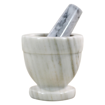 Custom Large Round Natural Stone Marble and Granite Molcajete Mortar & Pestle - 10.5cm x 10.4cm (4.1" x 4.1") - Affordable Prices