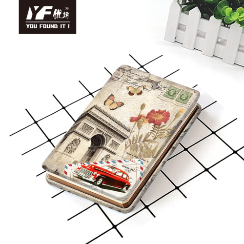 Notebook Paper Template Retro service station style metal cover notebook Supplier