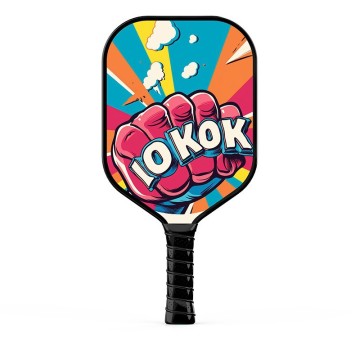 Genggaman karbon bertekstur hitam Polypropylene Honeycomb Core Pickleball dayung untuk putaran dan kawalan maksimum