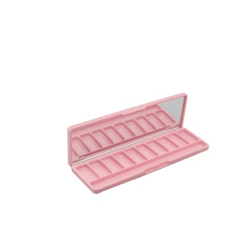 Wholesale 10 Pan Eye Makeup Plastic Eyeshadow Palette with Brush - 10 Colors Square Pink Palette