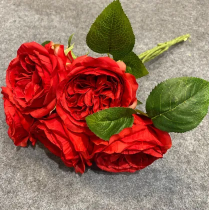 Hot Selling Austin David Artificial Rose Bushes - 6 Heads for Sale