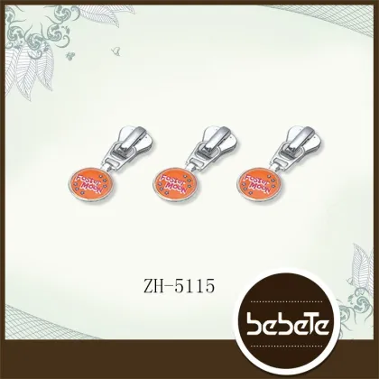 orange zipper slider zip pull zipper head