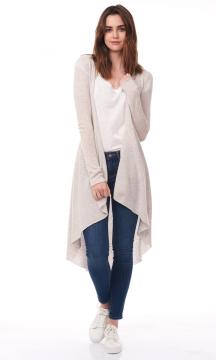 The Ladies Long Cardigan Flared Duster