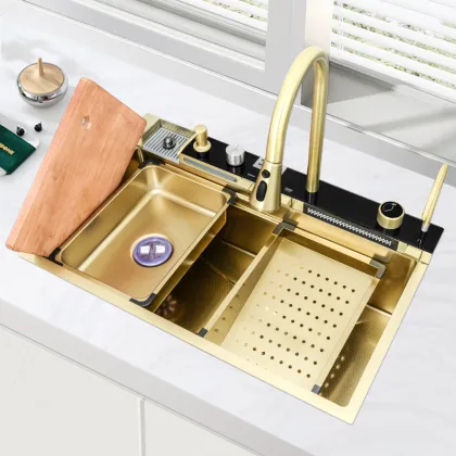 Luxury Gold Stainless Steel Undermount Kitchen Sink
