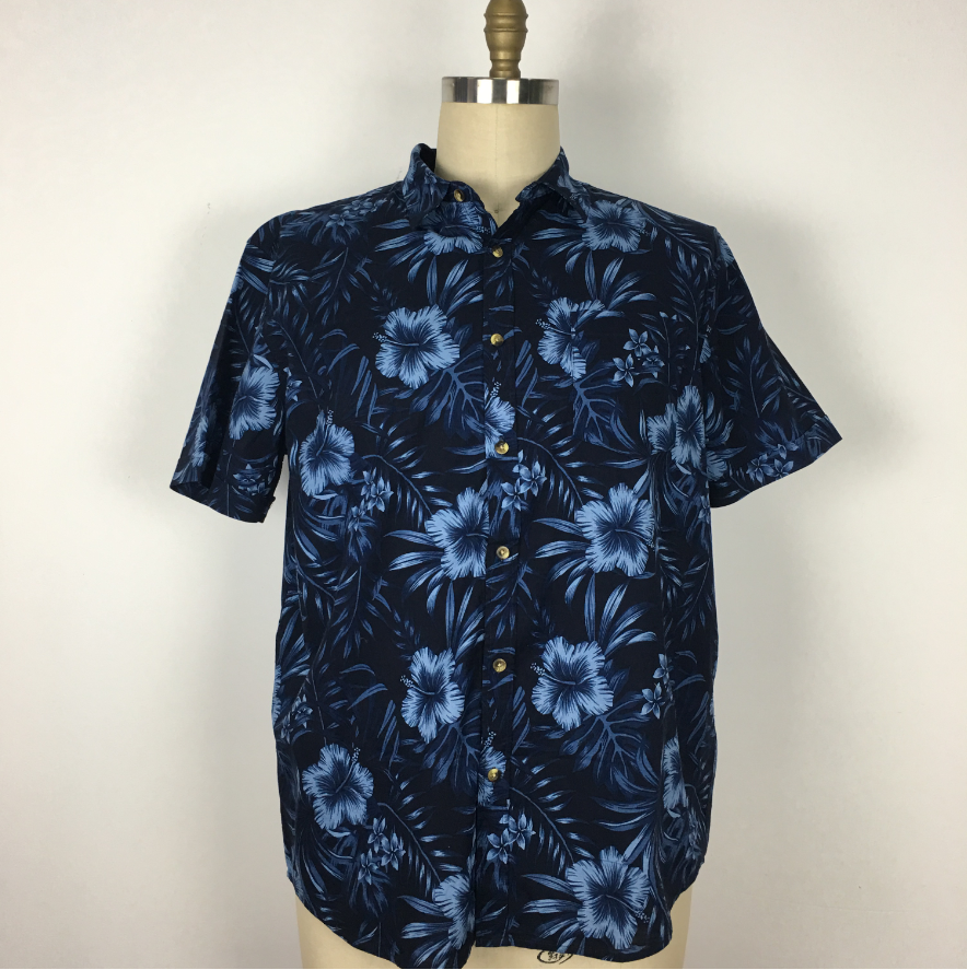 Men polyester cotton Floral Print Custom Shirt