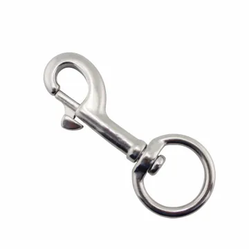 Stainless steel dog chain head ring single head hook diving with hook pet chain rotating hook