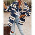 Frauen Flanell Plaid Jacke Hemd Mäntel