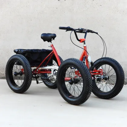 Fat tire off-road pedal quad bike