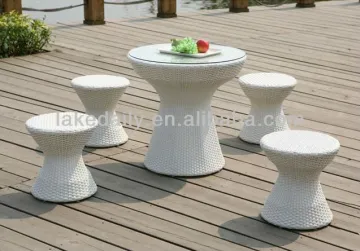 PE rattan dinning coffee table set