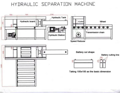 Lead-Acid Battery Scrap Cutter for Recycling Machinery