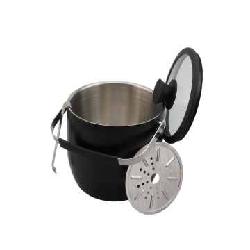 black painting double wall ice bucket