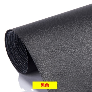 Black Self-Adhesive PU Leather Patch for Sofa and Car Interior Repair
