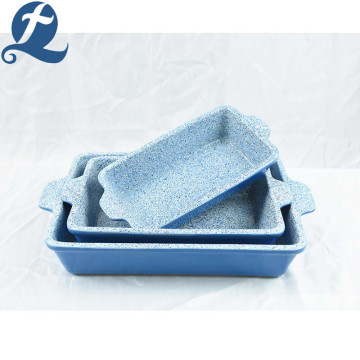 High quality Modern Rectangular Kitchen Ceramic Baking Pan