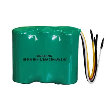 2/3AA 3Ni-MH Battery Pack, 750mAh, 3.6V