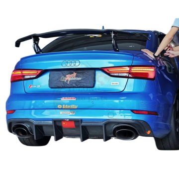 Lightweight Dry Carbon Fiber Rear Diffuser for Audi RS3 (2017-2019): Enhance Your Car's Style and Performance