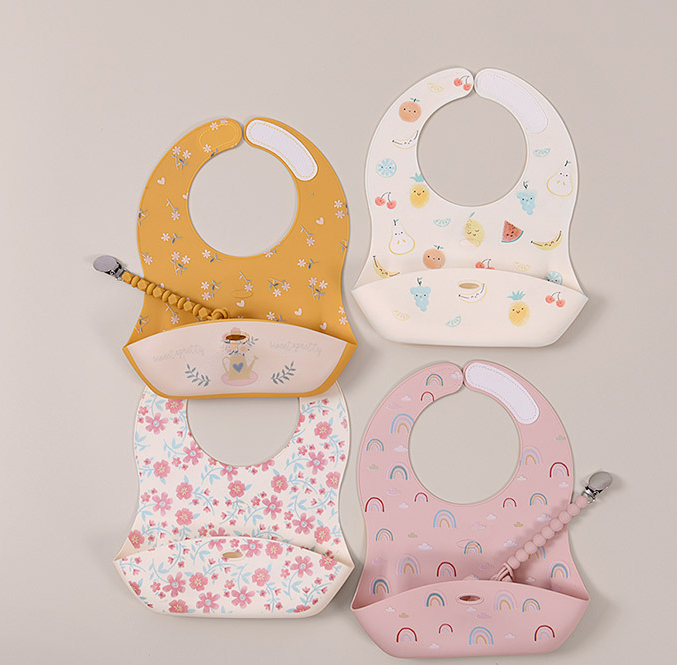 Full Printed Silicone Baby Bibs