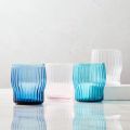 Pink Ridged Stackable Glassware