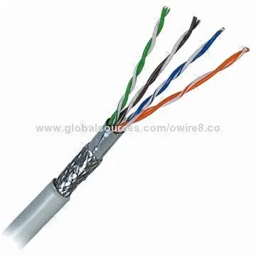 SFTP Cat5e cable with braiding twister pair