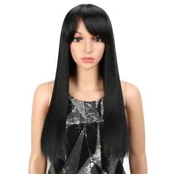 22 inches Beautiful long straight hair ombre color wig for women machine made wig  wigs synthetic hair