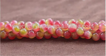 Watermelon chalcedony beads Chalcedony semi-finished products wholesale Factory direct sales
